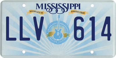 MS license plate LLV614