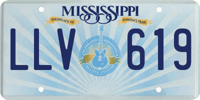 MS license plate LLV619