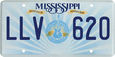 MS license plate LLV620
