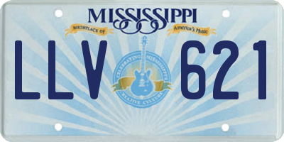 MS license plate LLV621