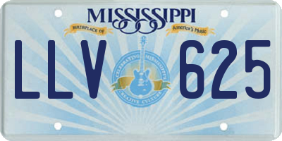 MS license plate LLV625