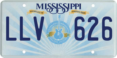 MS license plate LLV626