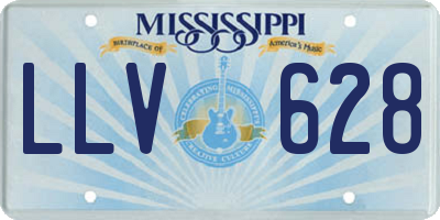 MS license plate LLV628