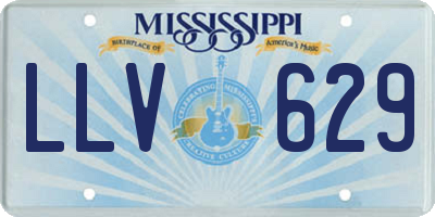 MS license plate LLV629