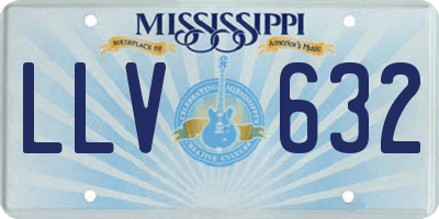 MS license plate LLV632