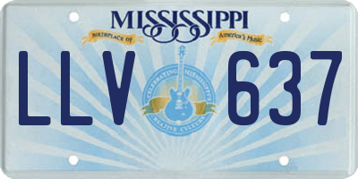 MS license plate LLV637