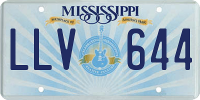 MS license plate LLV644