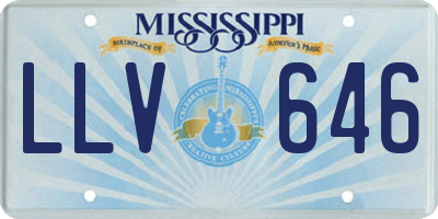 MS license plate LLV646