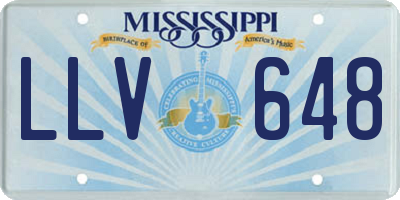 MS license plate LLV648