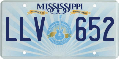 MS license plate LLV652
