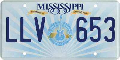 MS license plate LLV653