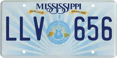 MS license plate LLV656
