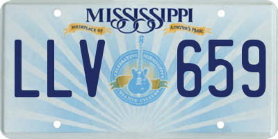 MS license plate LLV659