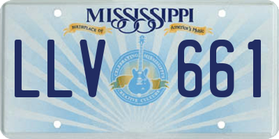 MS license plate LLV661