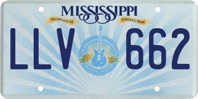 MS license plate LLV662