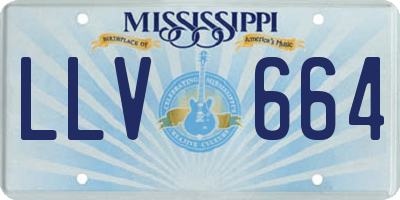 MS license plate LLV664