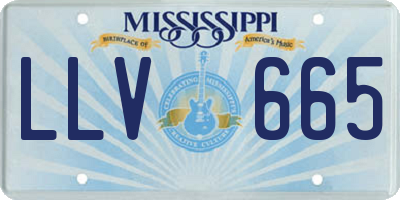 MS license plate LLV665