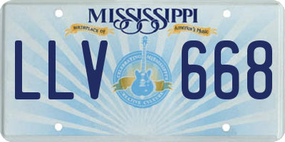 MS license plate LLV668