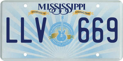MS license plate LLV669