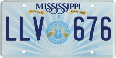 MS license plate LLV676