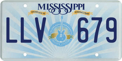 MS license plate LLV679