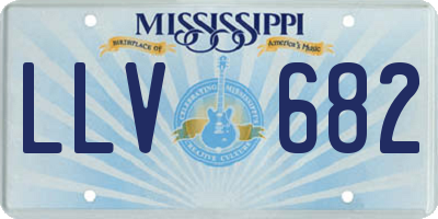 MS license plate LLV682