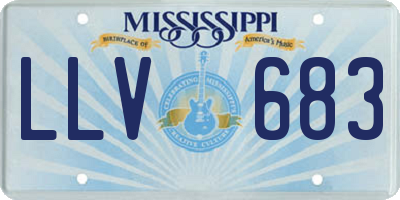 MS license plate LLV683