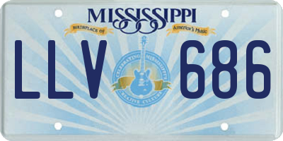 MS license plate LLV686