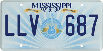MS license plate LLV687