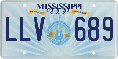 MS license plate LLV689
