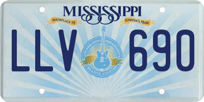 MS license plate LLV690