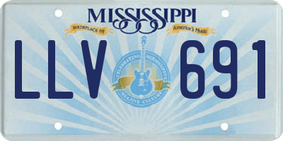 MS license plate LLV691