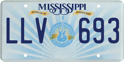MS license plate LLV693