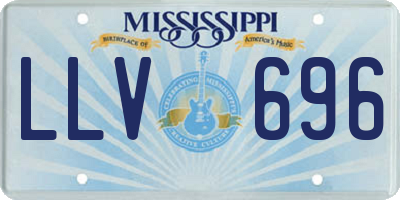 MS license plate LLV696