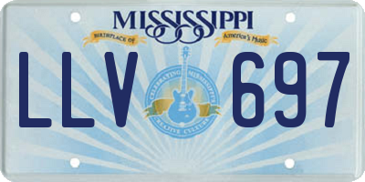 MS license plate LLV697