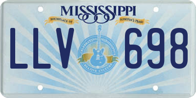 MS license plate LLV698