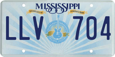 MS license plate LLV704