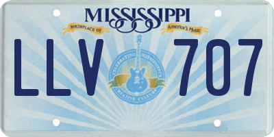 MS license plate LLV707