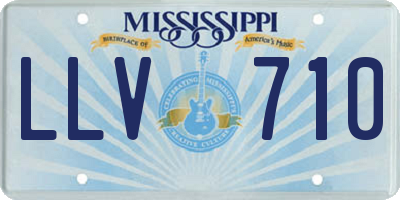 MS license plate LLV710
