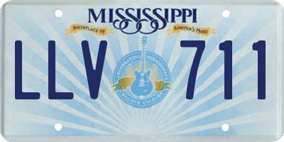 MS license plate LLV711