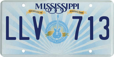 MS license plate LLV713