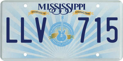 MS license plate LLV715