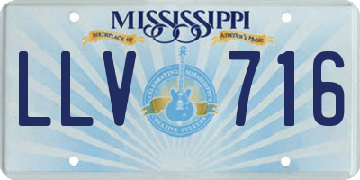 MS license plate LLV716