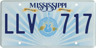 MS license plate LLV717