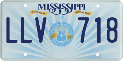 MS license plate LLV718