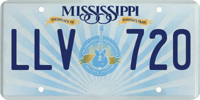 MS license plate LLV720