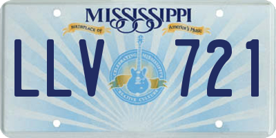 MS license plate LLV721