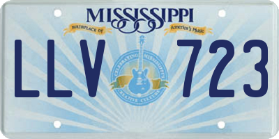 MS license plate LLV723