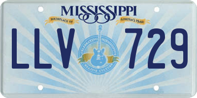 MS license plate LLV729