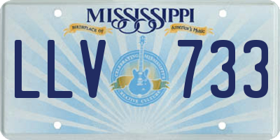 MS license plate LLV733